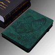 Case for Lenovo Tab M9, Wallet Pen Slot, butterflies, brown