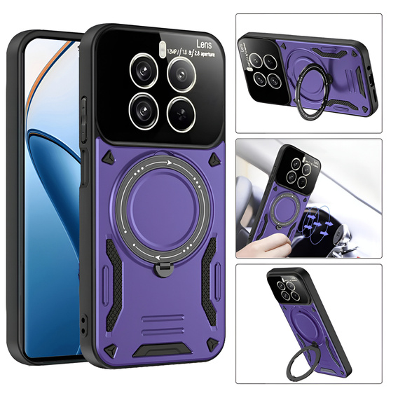 Armored Case for Realme 12 Pro 5G / 12 Pro+ 5G, Magnetic Ring, purple