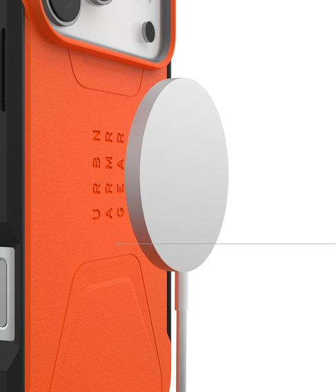 Urban Armor Gear case for iPhone 17 Pro Max, Civilian MagSafe, Orange