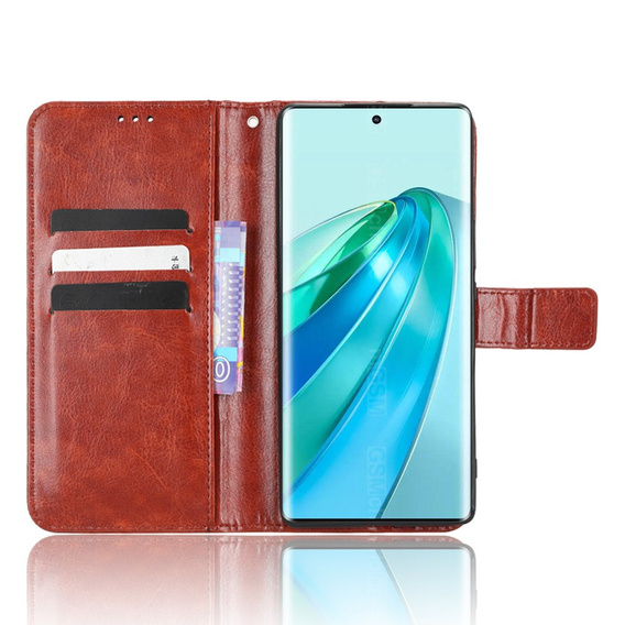 Flip case for Honor Magic 5 Lite, Crazy Horse Wallet, brown