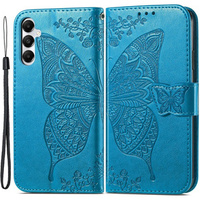 Flip case for Samsung Galaxy A05s, Butterfly, blue