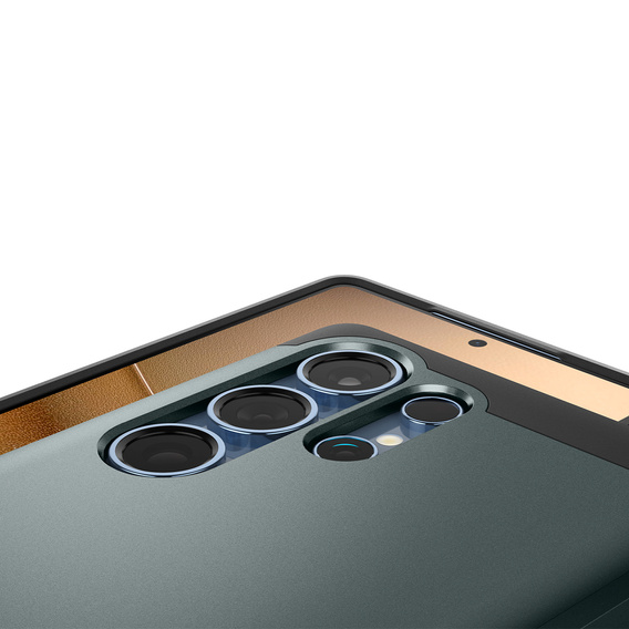 Spigen case for Samsung Galaxy S25 Ultra, Tough Armor Mag MagSafe, green + 9H Tempered Glass