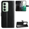 Flap case for Xiaomi Redmi 15 5G / 4G, textured Crazy Horse, black