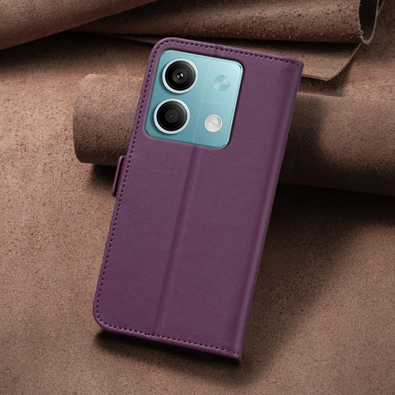 Flip case for Xiaomi Redmi Note 13 5G, BINFEN Wallet, dark purple