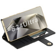 Flip case for Samsung Galaxy S24 Ultra, GKK Mirror Wallet, black