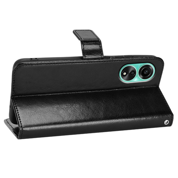 Flip case for Oppo A98 5G, Crazy Horse Wallet, black