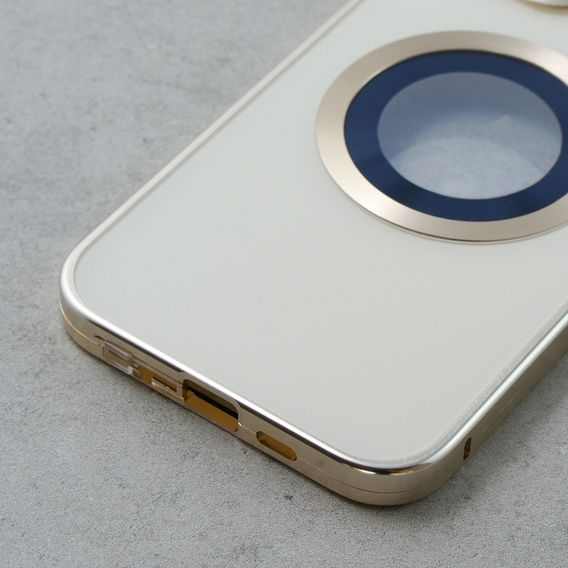 Magnetic Dual Glass MagSafe case for iPhone 11, gold