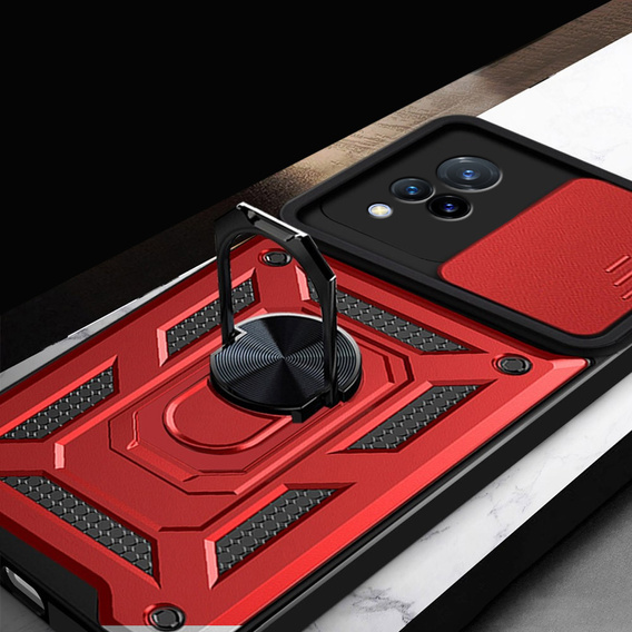 Case for Vivo V21 5G, CamShield Slide, red