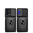 Armored case for Motorola Edge 30 Fusion 5G, Camera Slide Card Slot, black