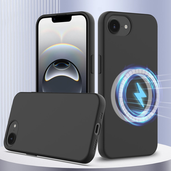 Case for iPhone 16e, Silicone MagSafe, black