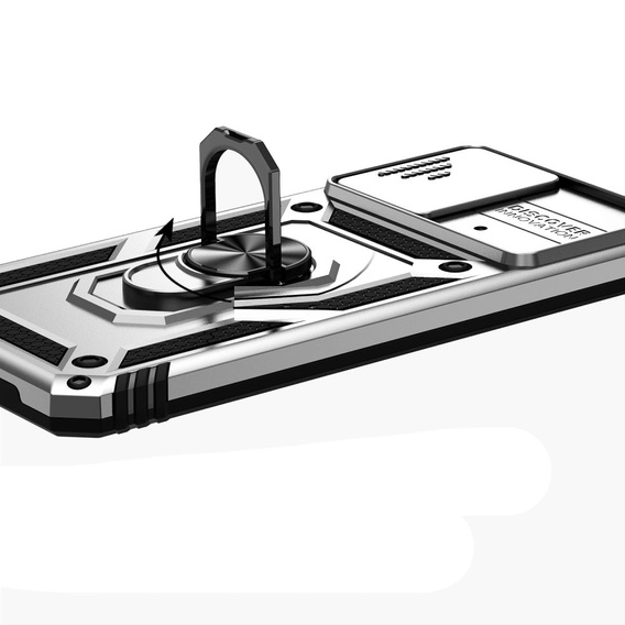 Case for Xiaomi Poco M4 Pro 4G, CamShield Slide, silver