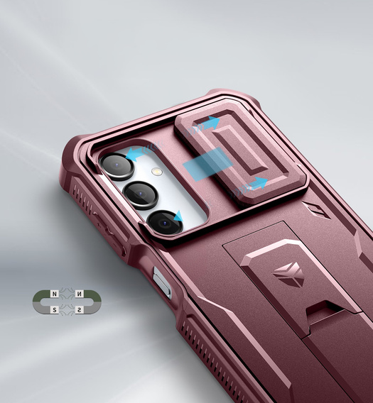 Armored case for Samsung Galaxy A16, Dexnor Full Body (Two Frames), red
