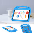 Children's case for iPad 10.2" 2021/2020/2019 (9/8/7 gen.) / Air 10.5" 2019 (3 gen.), Cute Patterns, with stand, blue