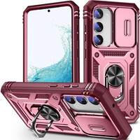 Case for Samsung Galaxy S23 Plus, CamShield Slide, pink / red