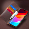QIALINO leather wallet flip case for iPhone 17 Pro Max - brown