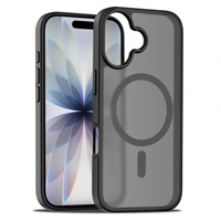 Matt Case for iPhone 17, for MagSafe, translucent black