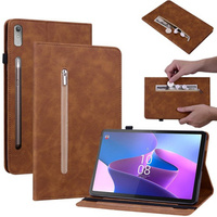Case for Lenovo Tab P11 Pro Gen 2, Wallet Pen Slot, brown
