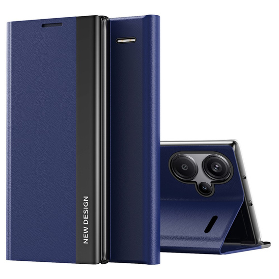 Flip case for Xiaomi Redmi Note 13 Pro+, Side Magnetic, dark blue