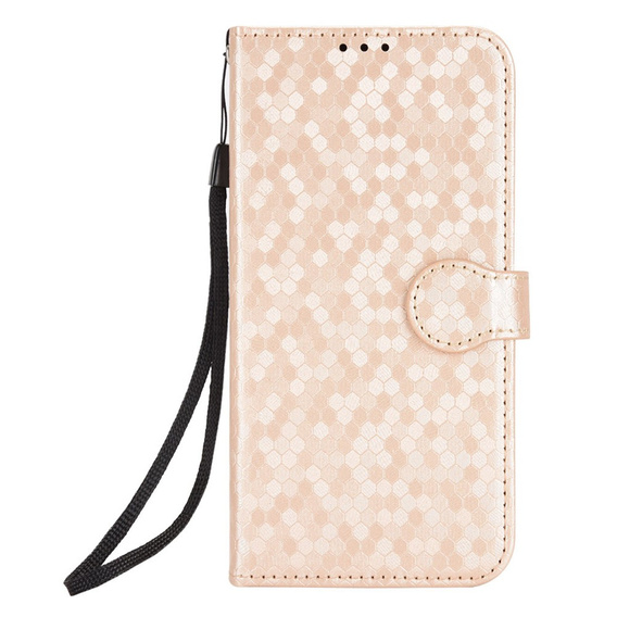 Flip case for Motorola Moto G86 Power 5G, Wallet Rhombus, gold