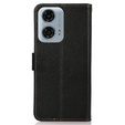 KHAZNEH RFID case for Motorola Moto G04 / G24 / G24 Power, Litchi Texture, black