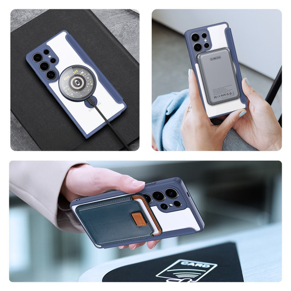 Dux Ducis Case for Samsung Galaxy S25 Ultra, Skin X Pro, MagSafe, dark blue