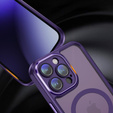 Case for iPhone 15 Pro, ERBORD Impact Guard, MagSafe, dark purple