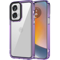 Case for Motorola Edge 50 Fusion 5G, Fusion Hybrid, transparent / purple