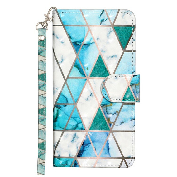 Flip case for Xiaomi Redmi 13C / Poco C65, Wallet, Marble green