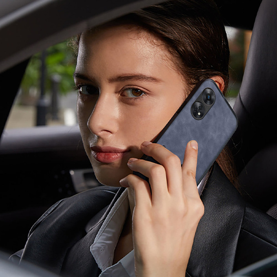 Case for OPPO Reno8 T 4G, ERBORD Business, with metal plate for car mounts, blue