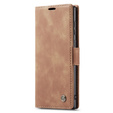 CASEME case for Samsung Galaxy S22 Ultra, Leather Wallet Case, brown