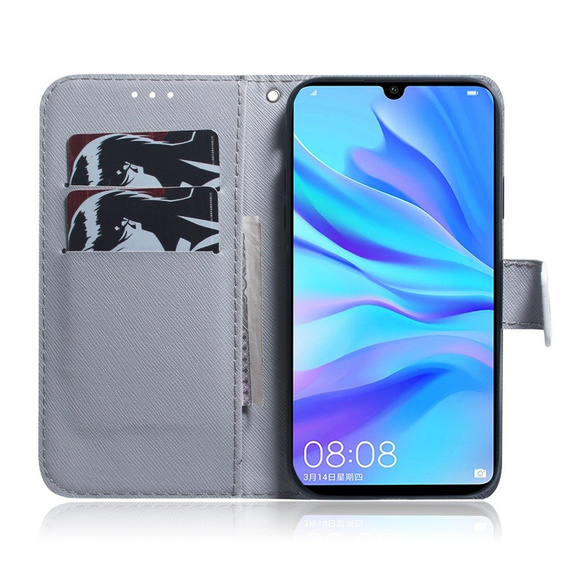 Flip case for Huawei P30 Lite, Wallet, tree, blue