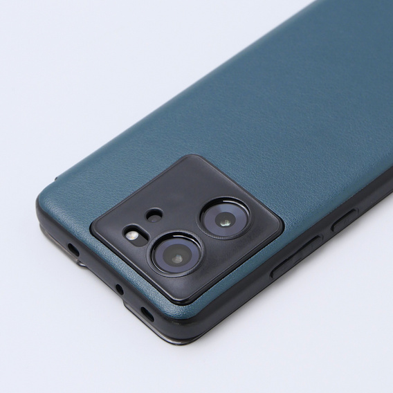 Case for Xiaomi 13T / 13T Pro, with Side View flap, green