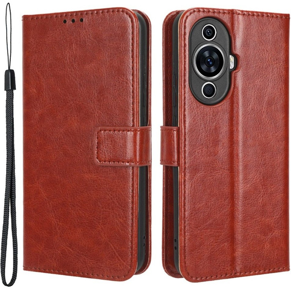Flip case for Huawei Nova 11 Pro, Crazy Horse Wallet, brown