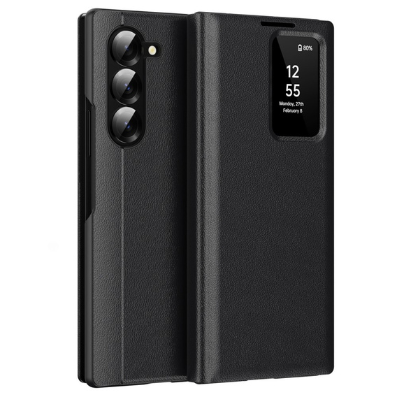 Flip case for Samsung Z Fold6 5G, Smart View Wallet, black