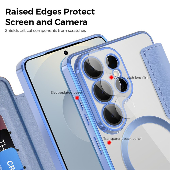 RFID Wallet MagSafe flip case with camera protection for Samsung Galaxy S26 Ultra