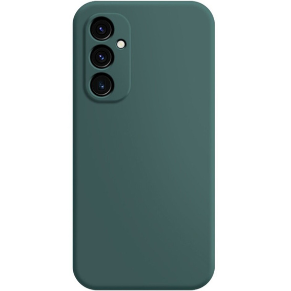 Case for Samsung Galaxy A15, Silicone Lite, dark green + 9H glass
