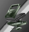 Armored Case for Samsung Galaxy Z Flip 4 5G, Dexnor Clip Holder, green