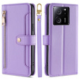 Flip case for Xiaomi 13T / 13T Pro / Redmi K60 Ultra, Wallet Zipper Pocket, purple