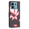 Flip case for Xiaomi Redmi Note 13 Pro 5G, Wallet, Lotus black