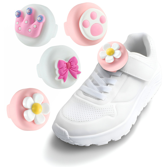 Set of 4x cases for Apple AirTag, with girly motif - pink