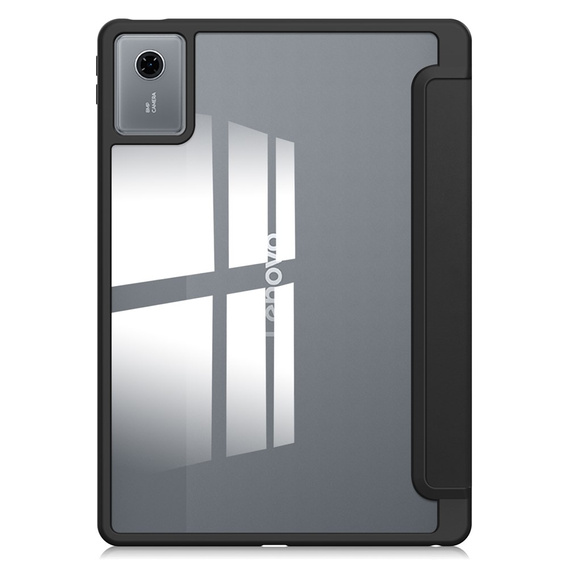 Case for Lenovo Idea Tab 11" 2025 TB336FU TB336ZU, with transparent back and stylus holder, black