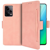 Flip case for Xiaomi Redmi Note 12 5G / POCO X5 5G, Card Slot, pink