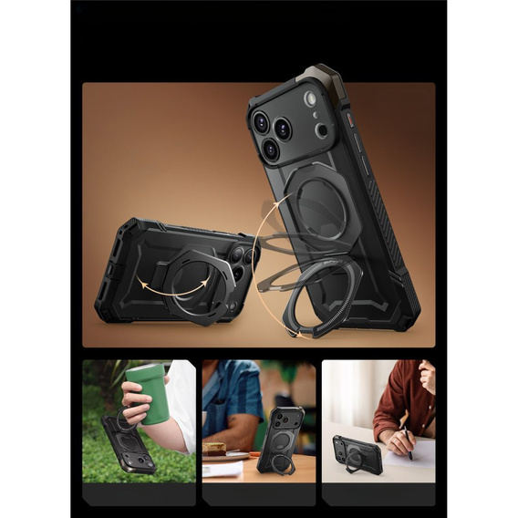 Supcase case for iPhone 17 Pro Max, Unicorn Beetle Grip Mag, Black