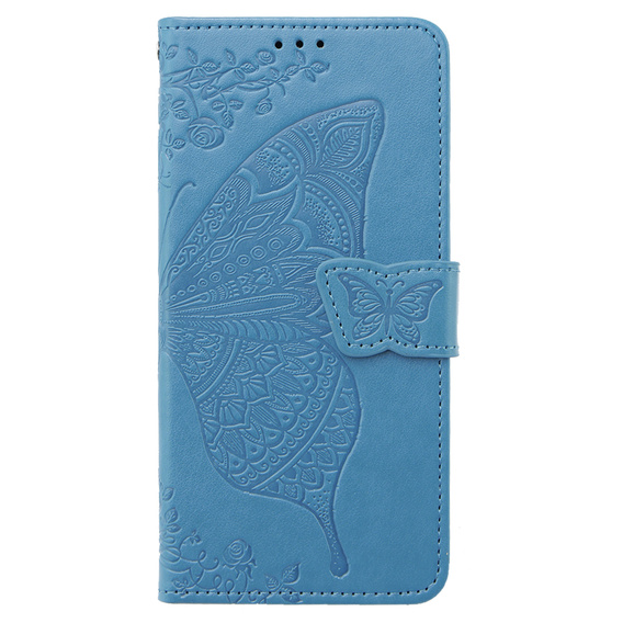 Flip case for Xiaomi Poco X6 5G, Butterfly, blue