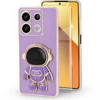 Case for Xiaomi Redmi Note 13 5G, Astronaut, purple + 9H Tempered Glass