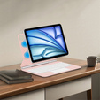 Keyboard Case for iPad Air 11" 2024, Magnetic Keyboard Touchpad, pink
