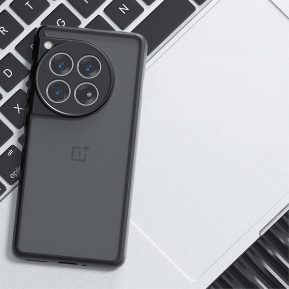 Case for OnePlus 12 5G, Fusion Hybrid, with camera protection, transparent / black
