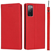 Leather case for Samsung Galaxy S20 FE, ERBORD Grain Leather, red