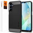 Spigen case for Samsung Galaxy A16 4G/ 5G, Rugged Armor MagSafe, black + Tempered Glass 9H