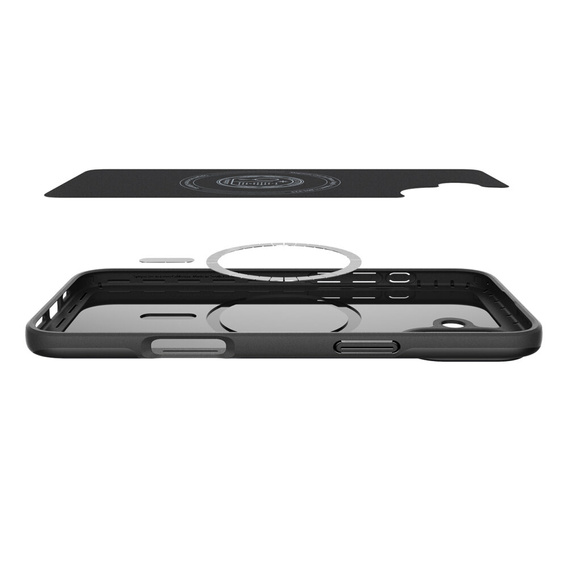 Spigen case for iPhone 16 Plus, Thin Fit Mag, grey + 9H tempered glass